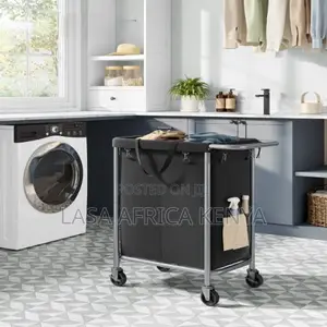 Rolling Laundry Hamper With Wheels & Removable Liner-140l