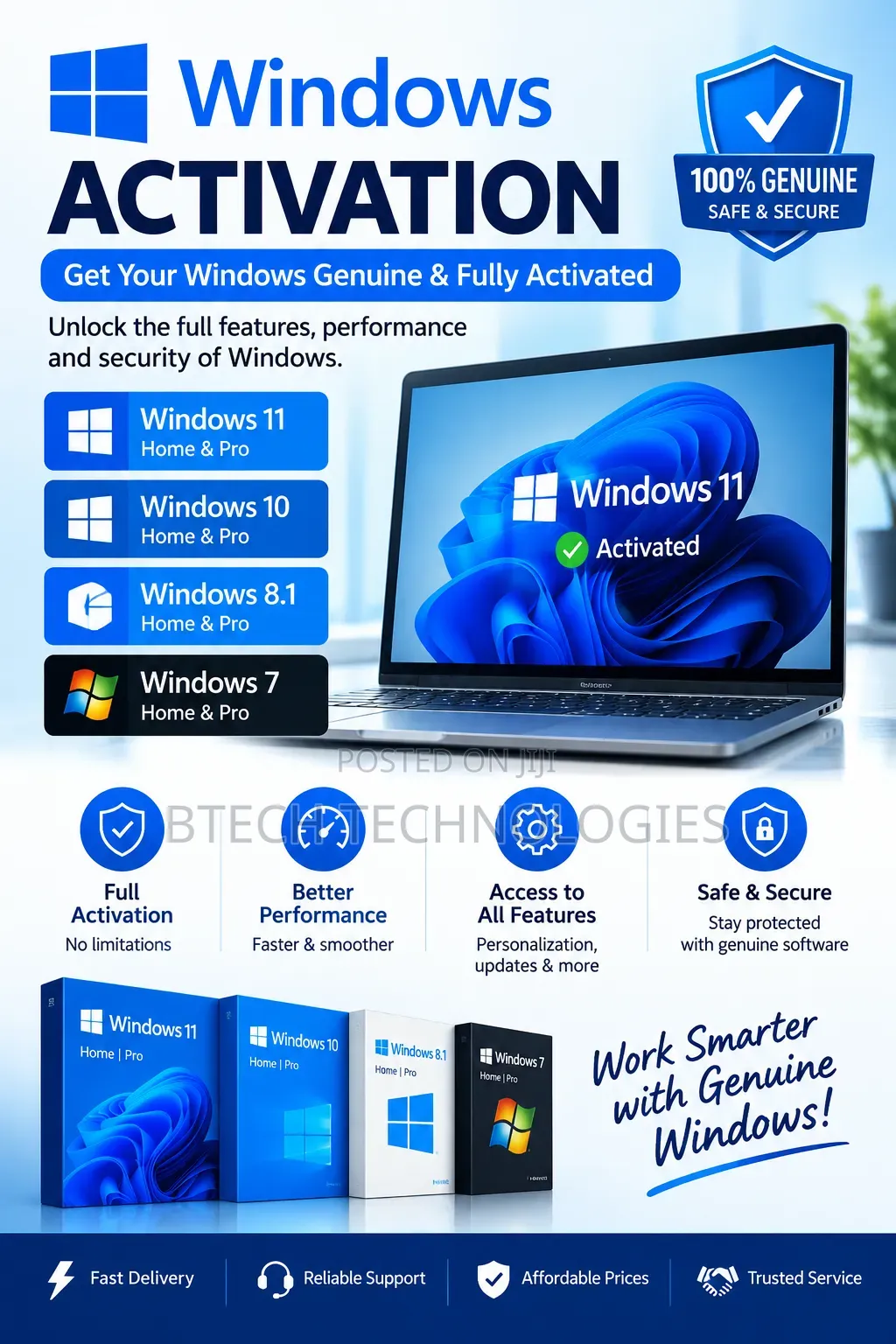 Windows 11 & 10 Activation – Genuine Licence