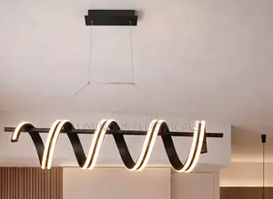 Modern LED Spiral Wave Linear Chandelier Light