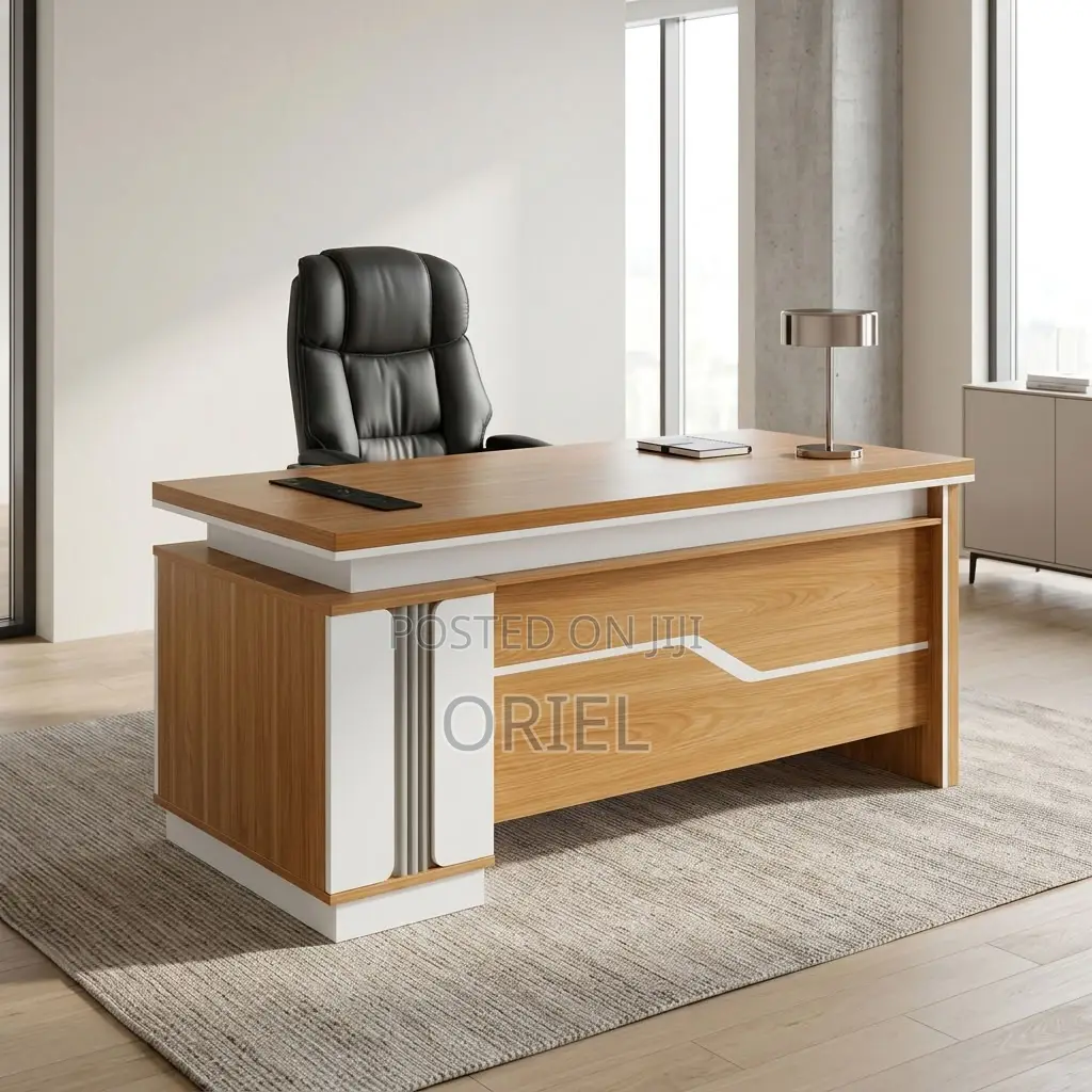 Office Desk : Modern L-Shaped Executive Work Table 1600MM