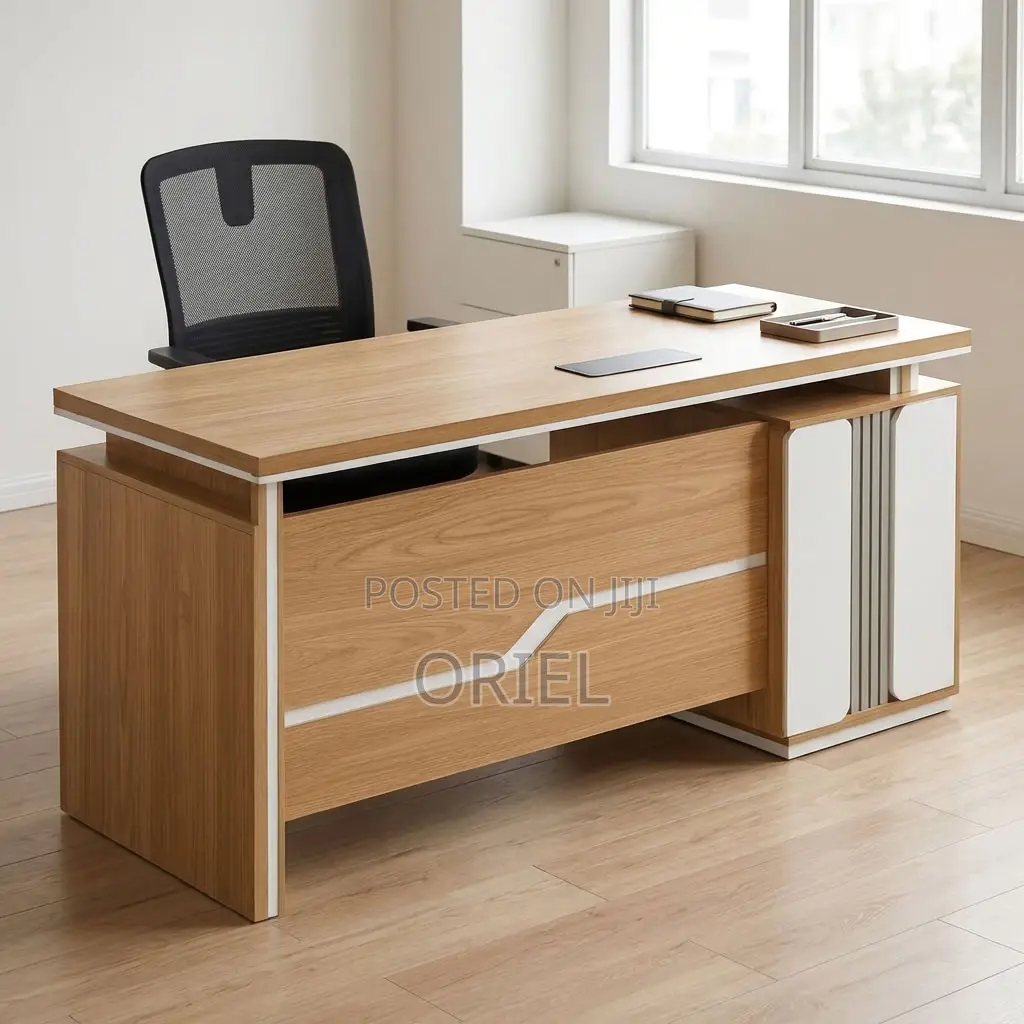 Office Desk : Modern L-Shaped Executive Work Table 1600MM