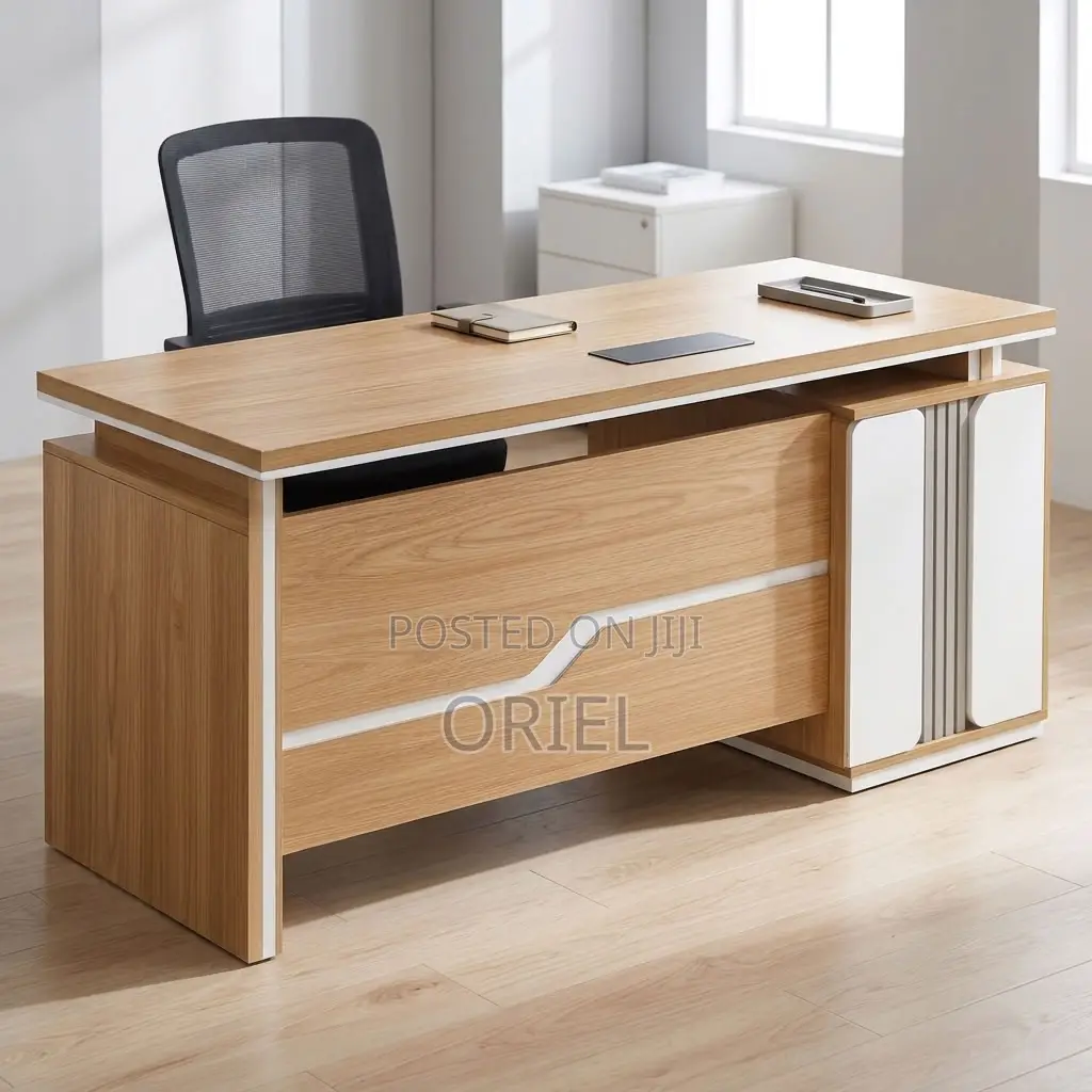 Office Desk : Modern L-Shaped Executive Work Table 1600MM