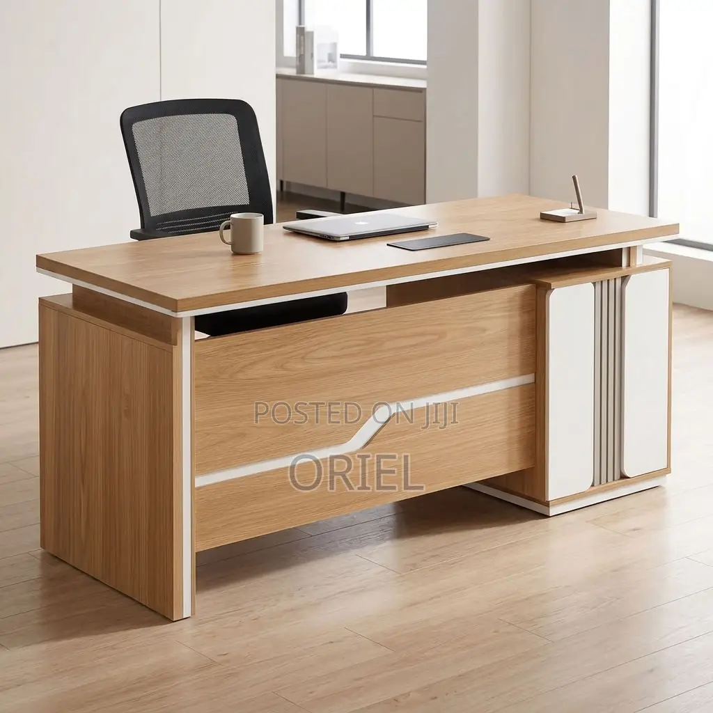 Office Desk : Modern L-Shaped Executive Work Table 1600MM