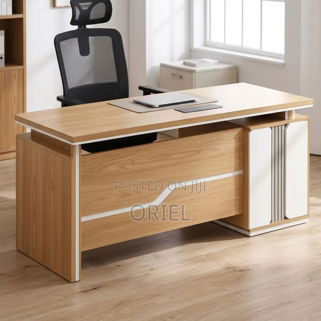 Office Desk : Modern L-Shaped Executive Work Table 1600MM