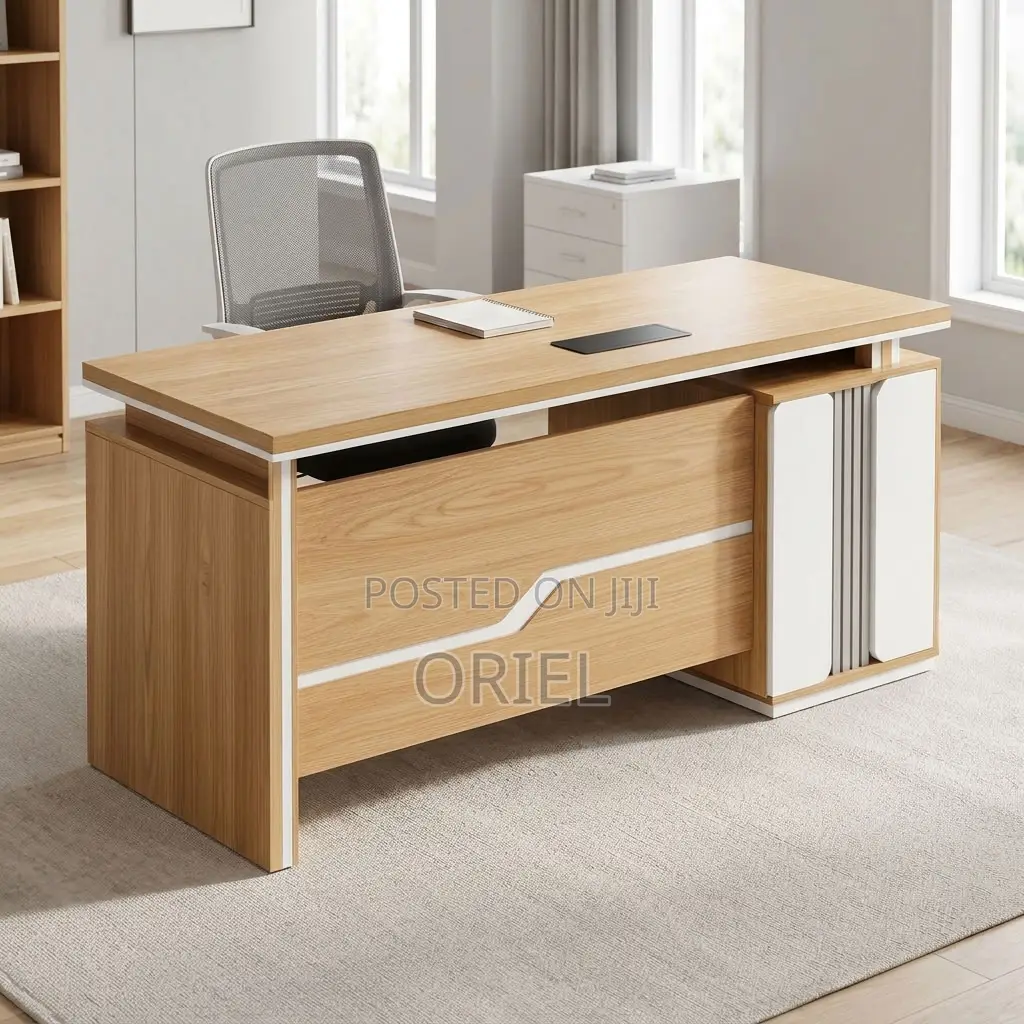 Office Desk : Modern L-Shaped Executive Work Table 1600MM