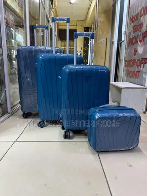Turquoise Blue  Set of 4 in 1 Rubber Suitcase Size 29* at 8500