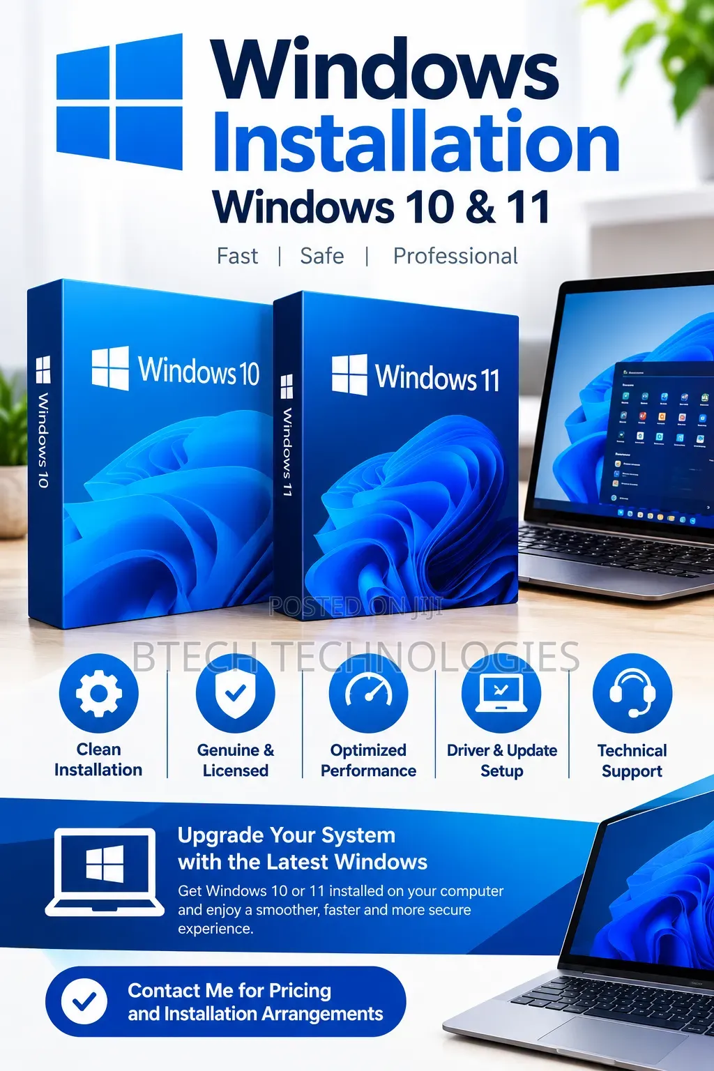 Windows 10 & 11 Installation Services for Laptops and PCs
