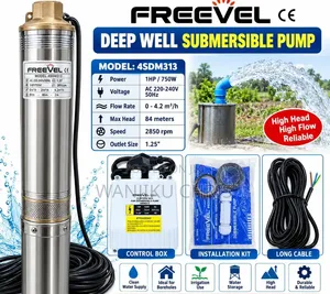 FreeVel Deep Well Submersible Water Pump 1Hp