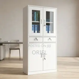 2-Door Office Storage Cabinet – Compact Cupboard for Small Offices