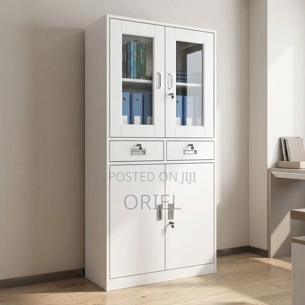 2-Door Office Storage Cabinet – Compact Cupboard for Small Offices