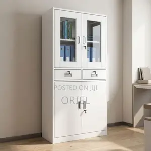 2-Door Office Storage Cabinet – Compact Cupboard for Small Offices