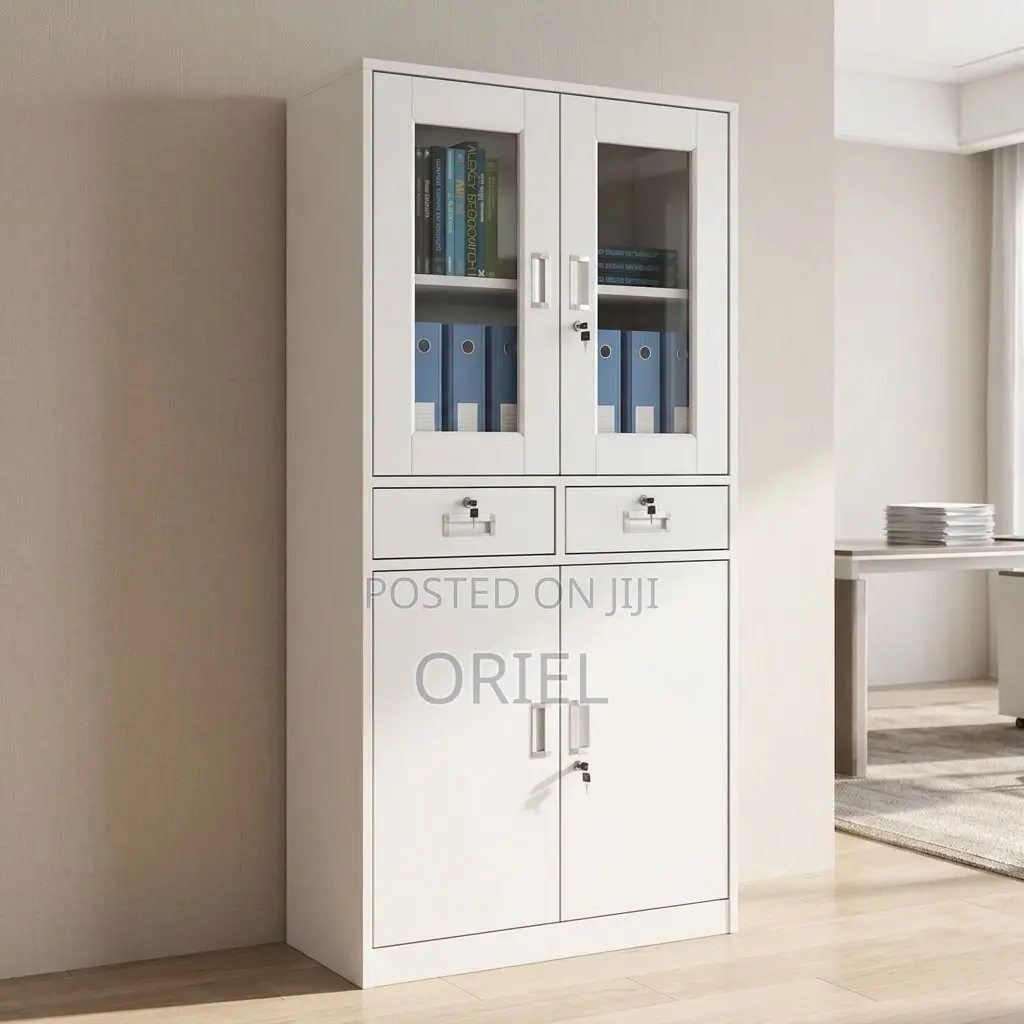 2-Door Office Storage Cabinet – Compact Cupboard for Small Offices