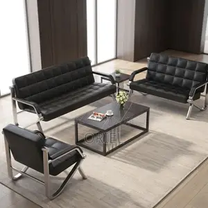 5-Seater Office Sofa Set – Elegant Guest Seating for Businesses