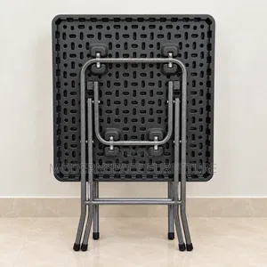 Foldable Table: Black Square Folding Table