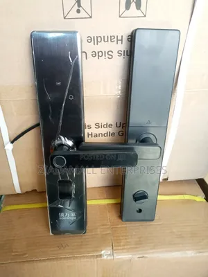 Black Smart Door Handle Lock - Fingerprint - Sovanga - New