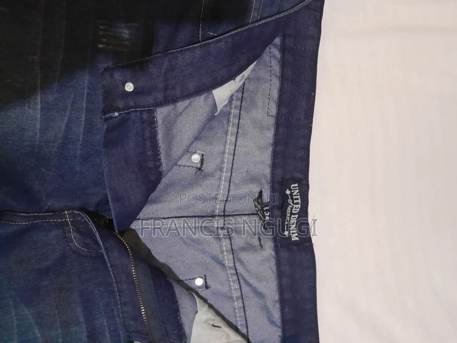 Men's Blue, Slight Rugged Denim Jeans