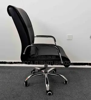 Medium Back Ergonomic Leather Workstation Chair