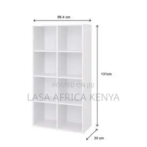 8-Cube Bookcase for Home and Office - White