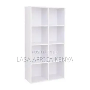8-Cube Bookcase for Home and Office - White
