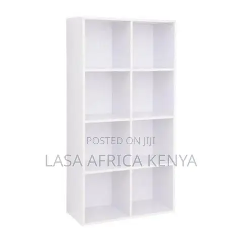 8-Cube Bookcase for Home and Office - White