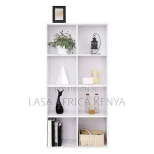 8-Cube Bookcase for Home and Office - White