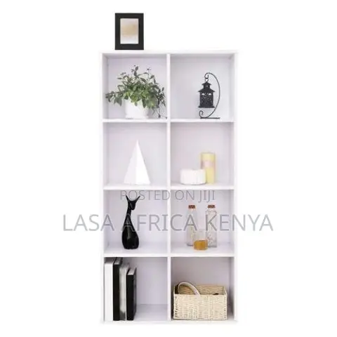 8-Cube Bookcase for Home and Office - White
