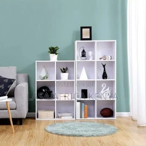 8-Cube Bookcase for Home and Office - White