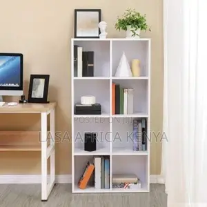 8-Cube Bookcase for Home and Office - White