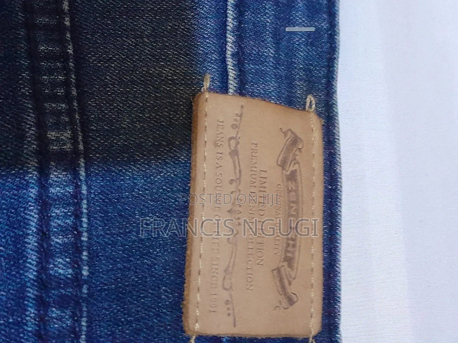 Men's Blue, Slim Fit, Denim/Jeans