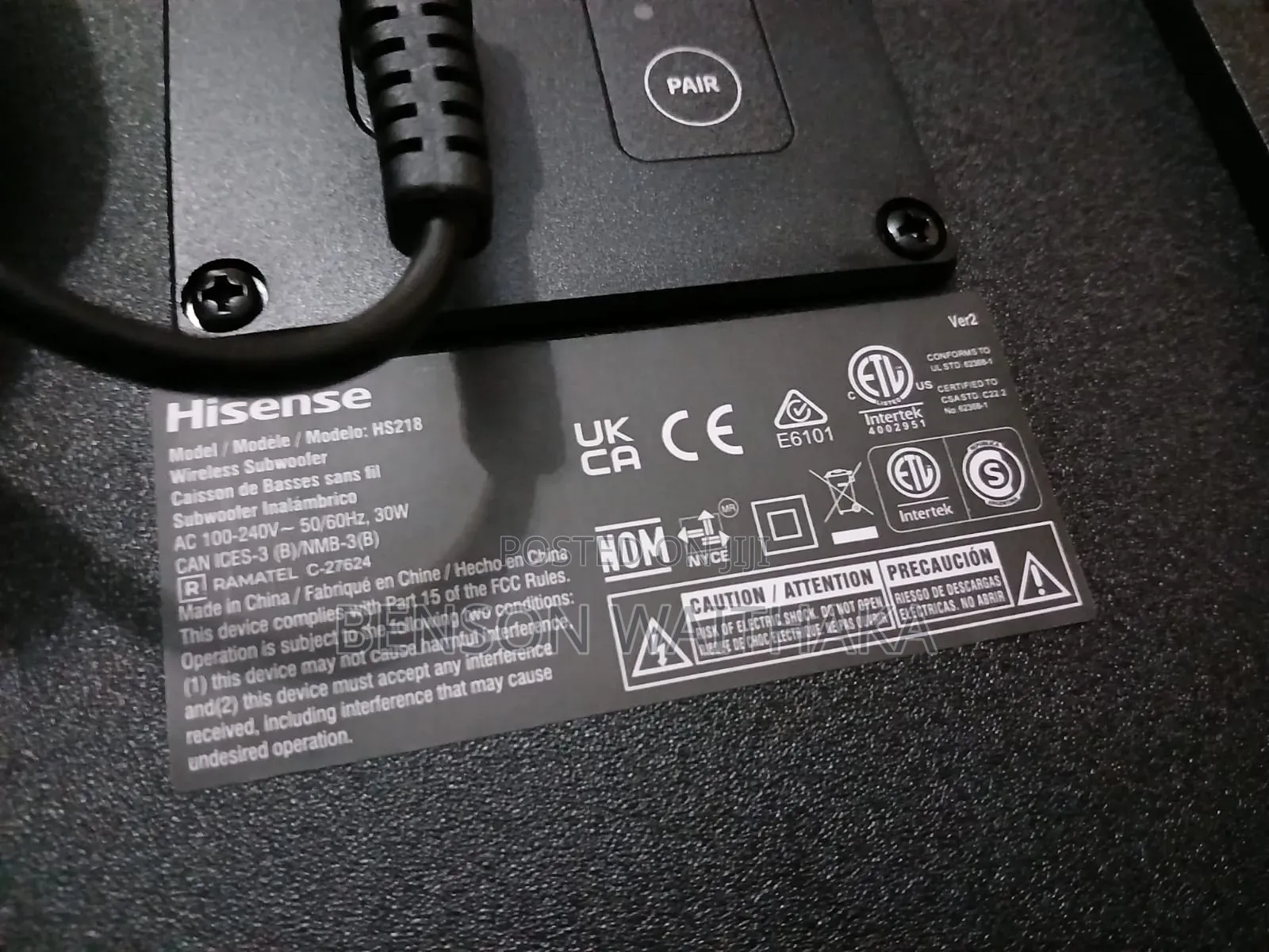 Hisense Wireless Soundbar