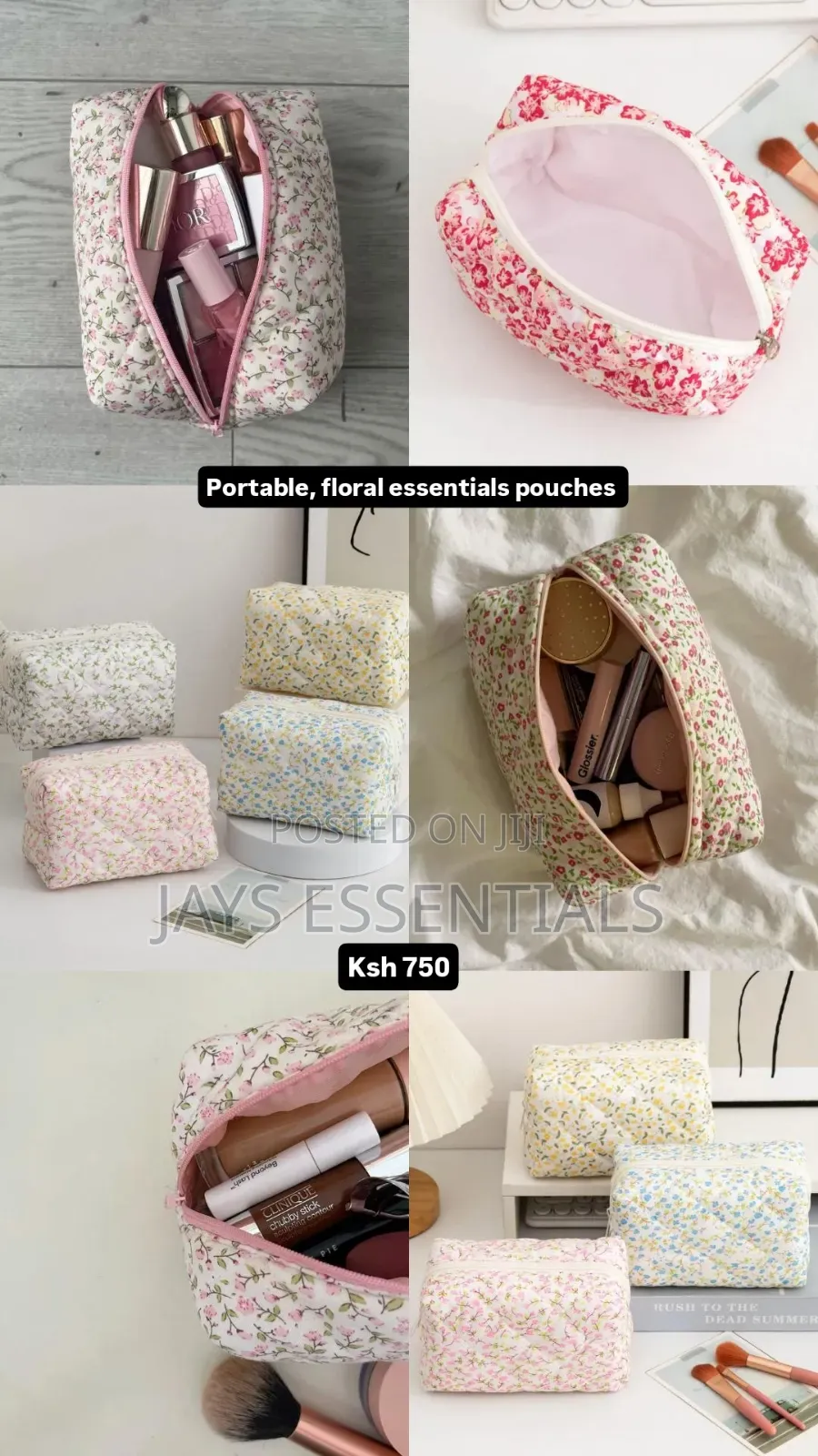 Portable, Floral Essentials Bag