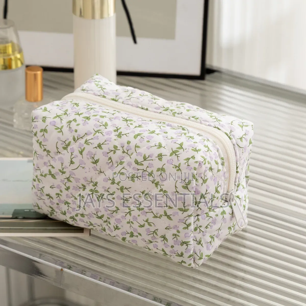 Portable, Floral Essentials Bag