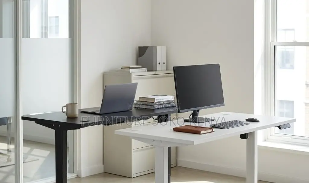 1400MM Black Height Adjustable Table | Electric Sit Stand Desk