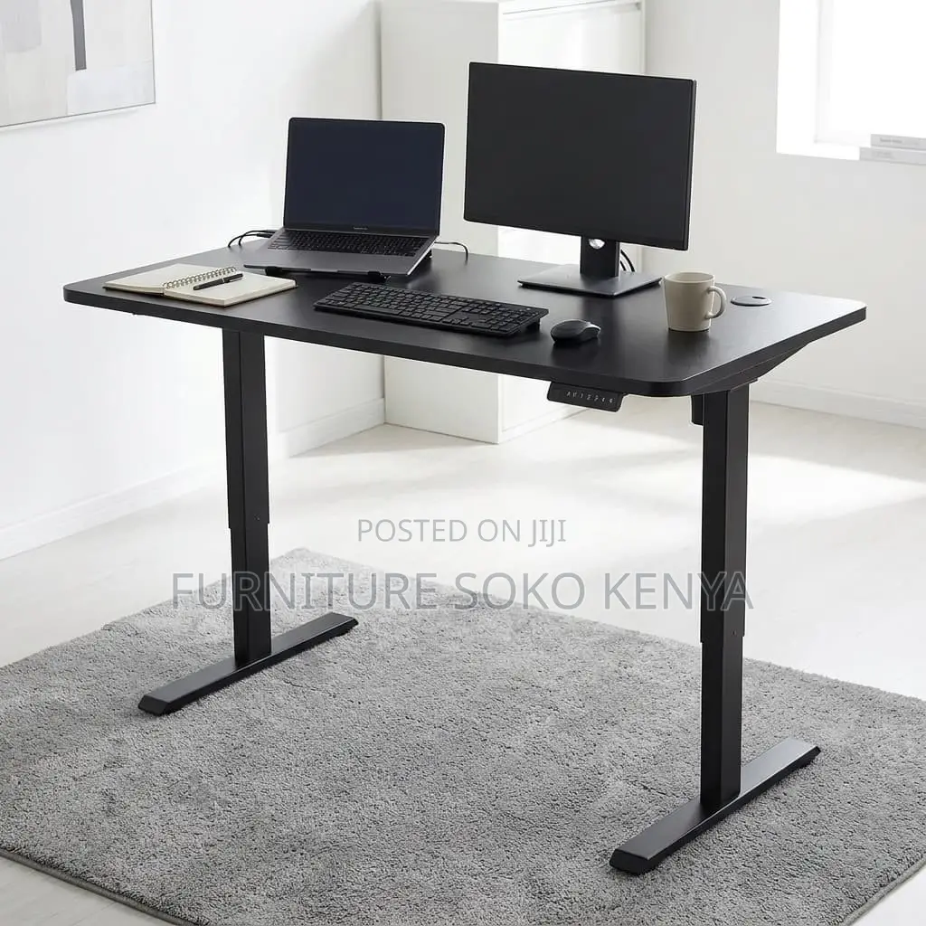 1400MM Black Height Adjustable Table | Electric Sit Stand Desk
