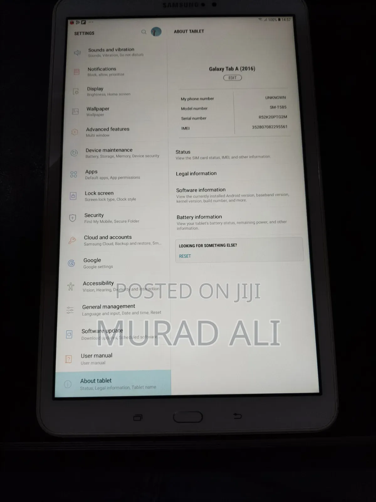 Samsung Galaxy Tab A 10.1 (2016) 32 GB White