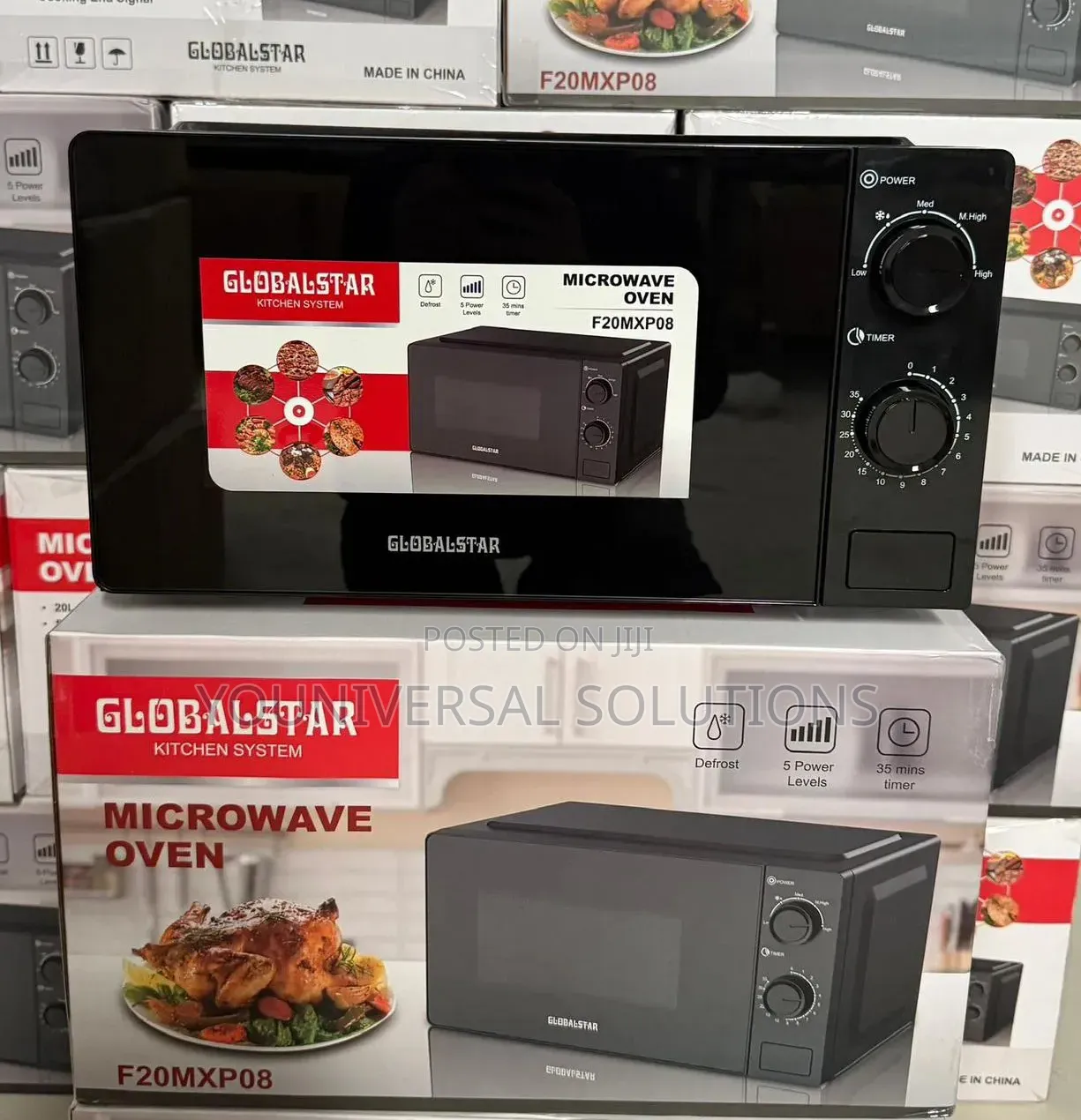 20 Litres Silver Globalstar Manual Microwave