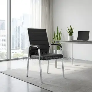 Guests Office Chairs | Leather Seat With Armrests