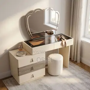 Modern Dressing Table With Mirror – Stylish Vanity With Storage