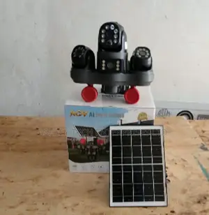 V380 Four Lens Network Camera With Solar Power Supply