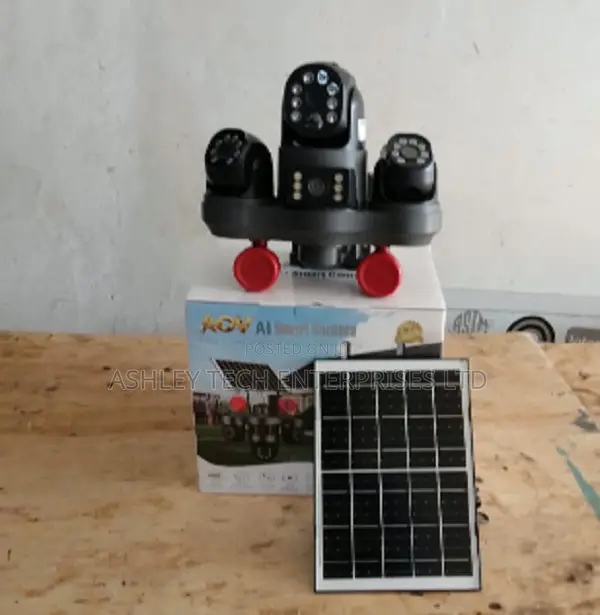 V380 Four Lens Network Camera With Solar Power Supply