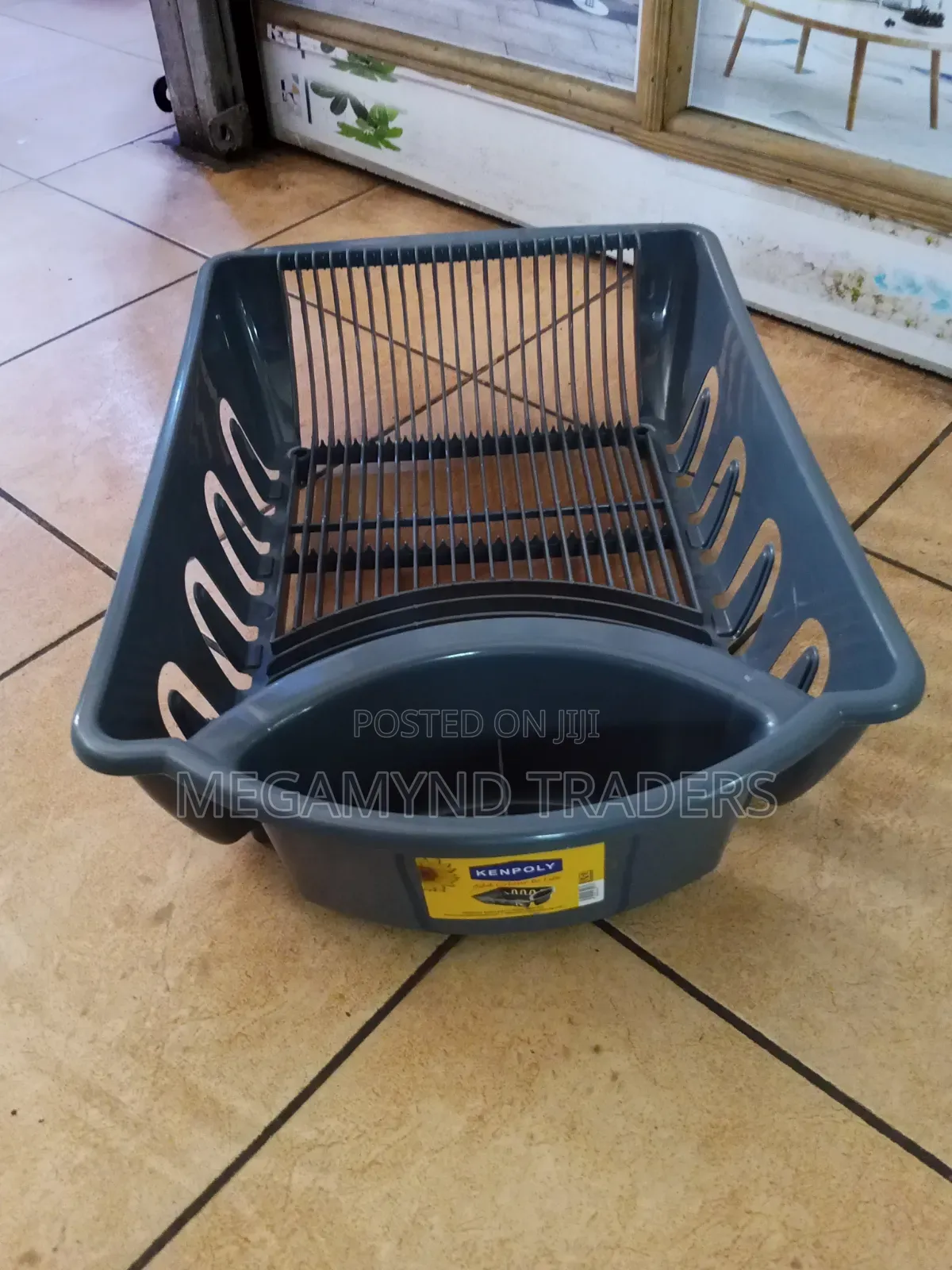 Plastic Dish Drainer With Cutlery Holder / Dish Rack Plastic