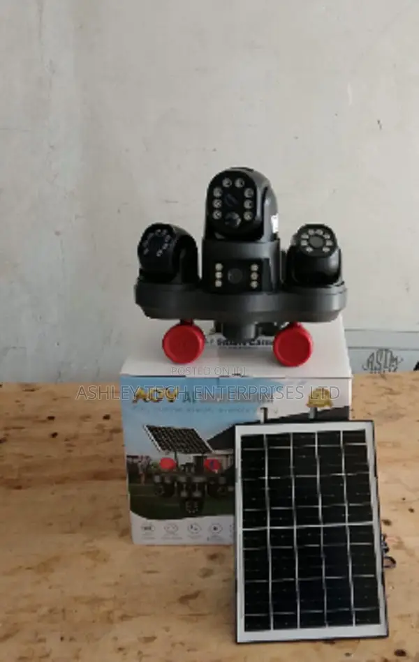 V380 Outdoor Quad Lens Security Camera With Solar Charging