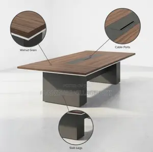 2000mm Executive Boardroom Tables With Gromets