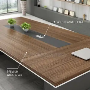 2000mm Executive Boardroom Tables With Gromets