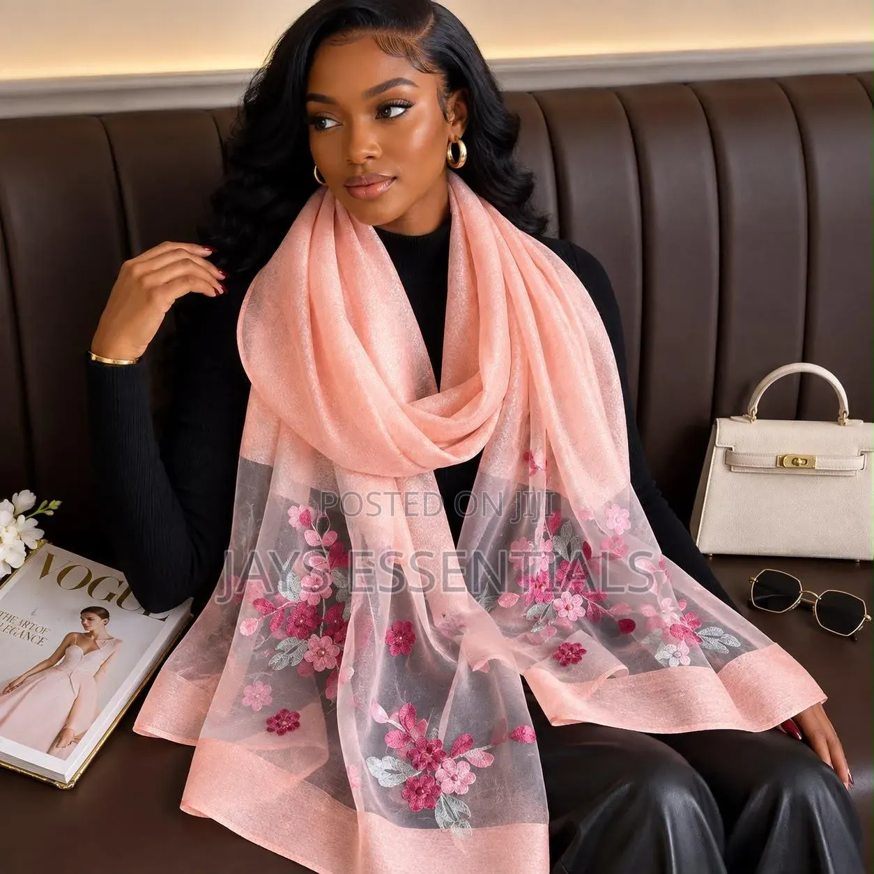 Elegant Embroidered Scarfs