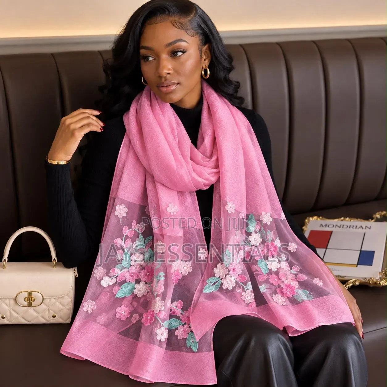 Elegant Embroidered Scarfs