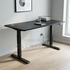Black Adjustable Sit Stand Smart Desk-120cm