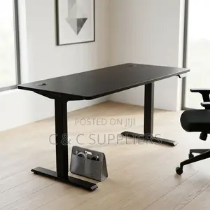 Black Adjustable Sit Stand Smart Desk-120cm