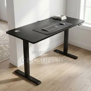 Black Adjustable Sit Stand Smart Desk-120cm