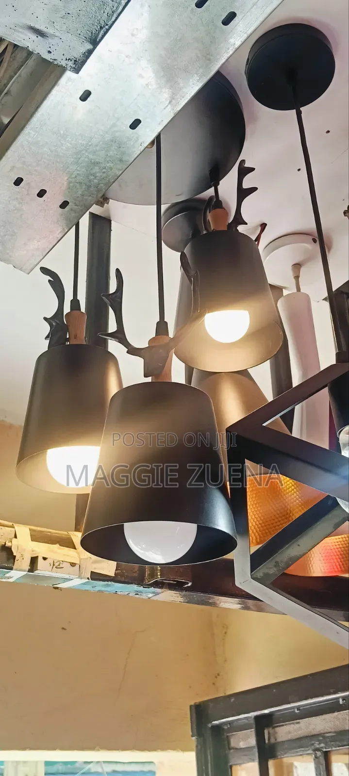 3pc Black Pendant Light